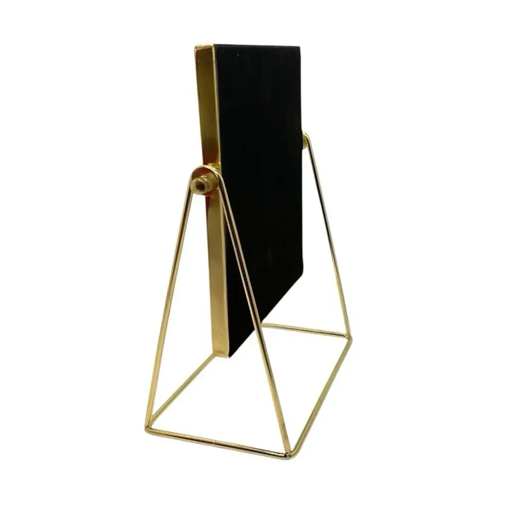 Gold Framed Mirror Make Up Adjustable Standing -Design for Desk Large Glass Area